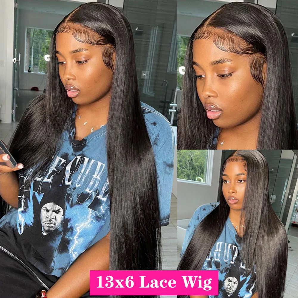 Perruque Full Lace Front Wig Br Silien Cheveux Lisses Noirs