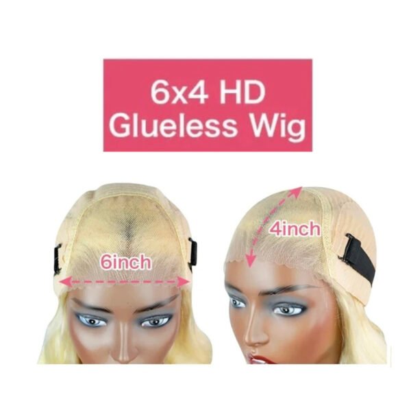 PROMO!!! -20% - Perruque Glueless blond miel-613 brésilien - 24" – Image 3