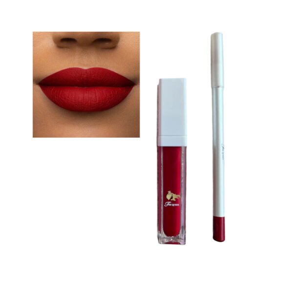 lipstick gamme fatal de chez the queen beauty teinte rouge vif