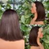 perruque lisse cheveux brésilien lace frontale