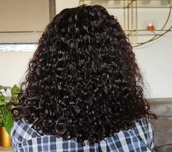 Perruque Curly-wave lace transparente 14" – Image 3