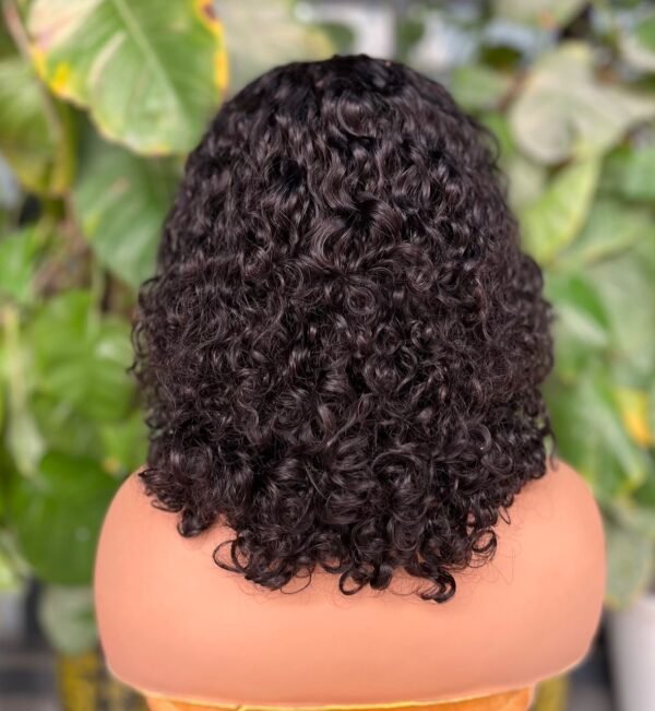 perruque curly wave sans colle de dos